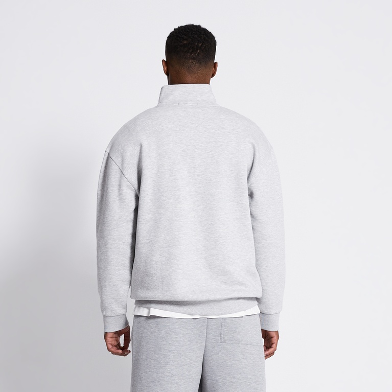 Half Zip Sweatshirt "Frank" Grey Melange